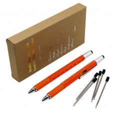 2PCS PACK 6 in 1 Screwdriver Tool Pen (Orange)