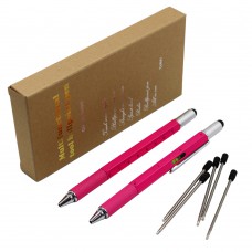 2PCS PACK 6 in 1 Screwdriver Tool Pen (Pink)